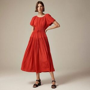 J. Crew Vibrant Red Midi Dress